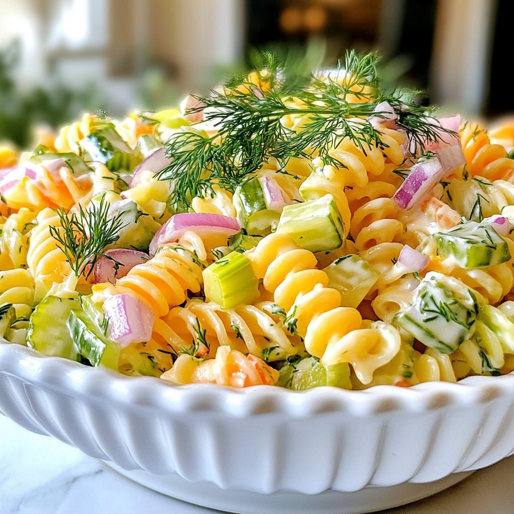 Creamy Dill Pickle Pasta Salad Easy and Tasty Recipe
