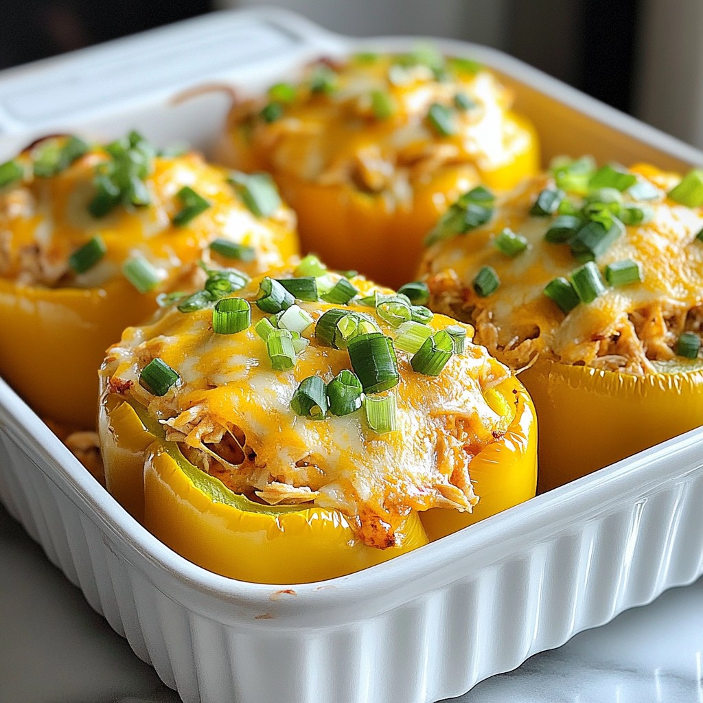 Buffalo Chicken Stuffed Peppers Savory and Simple Meal