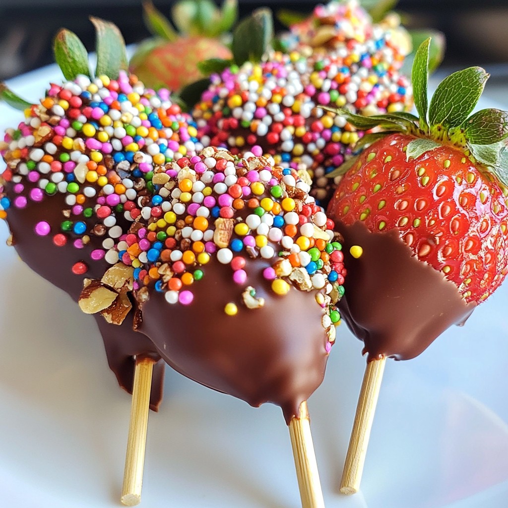 Chocolate Covered Strawberry Pops Delightful Treats