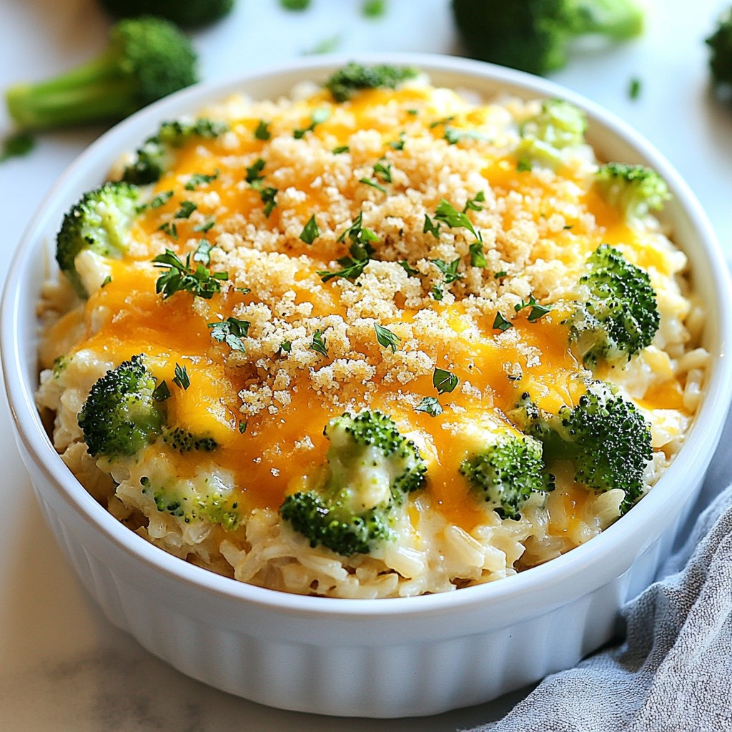 Cheesy Broccoli Rice Casserole Hearty and Comforting