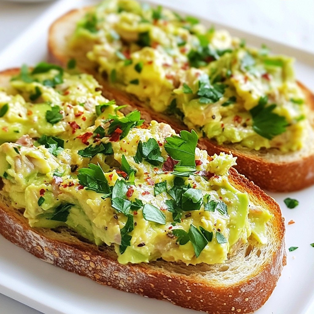 Creamy Quick Recipes Tuna & Avocado Toast Delight