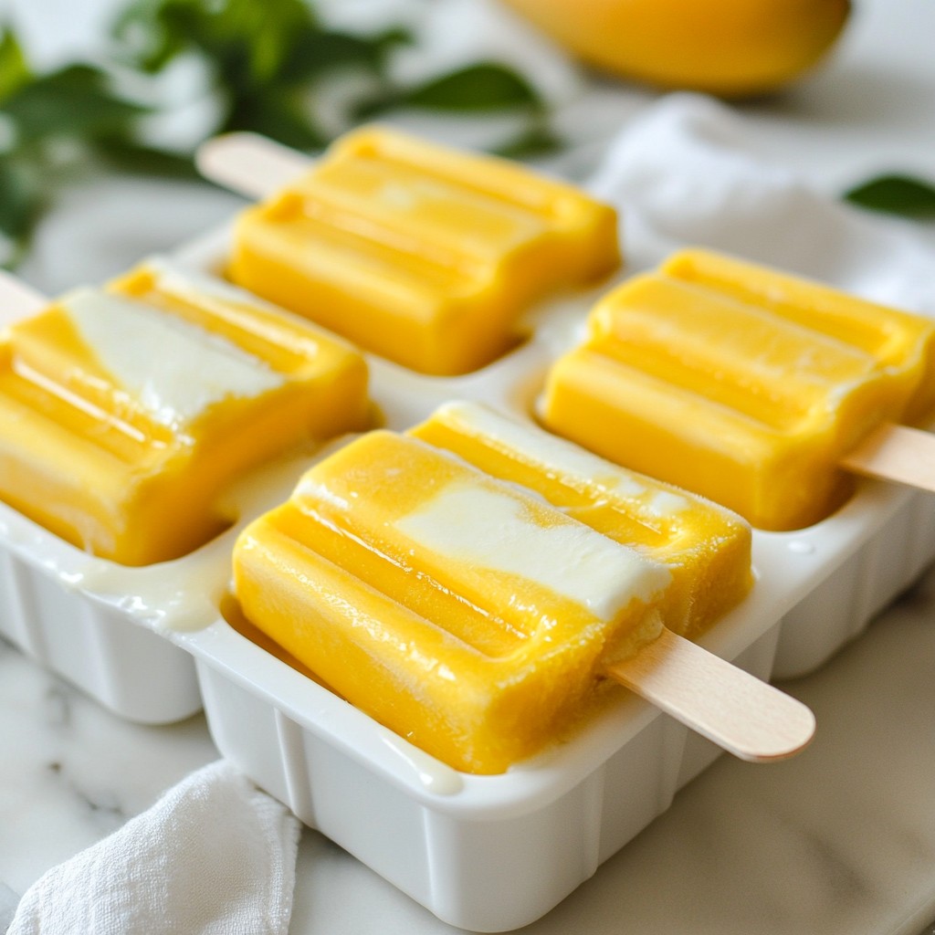 Creamy Coconut Mango Popsicles Refreshing Summer Treat