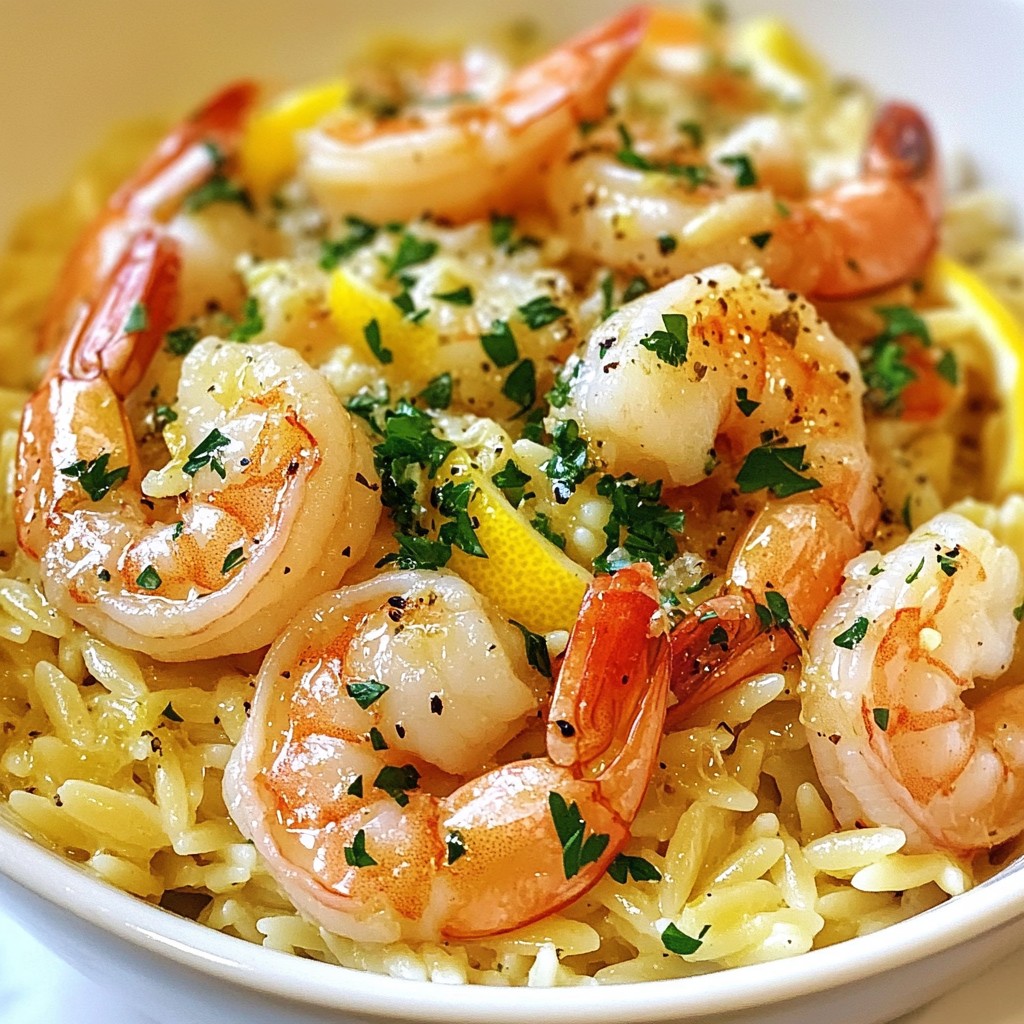 Flavorful Lemon Garlic Orzo with Shrimp Recipe