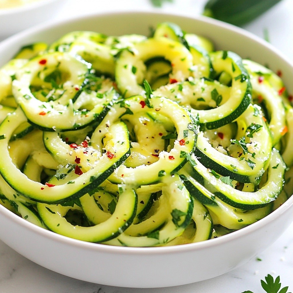 Easy Meals Garlic Buttered Zoodles Quick and Delicious