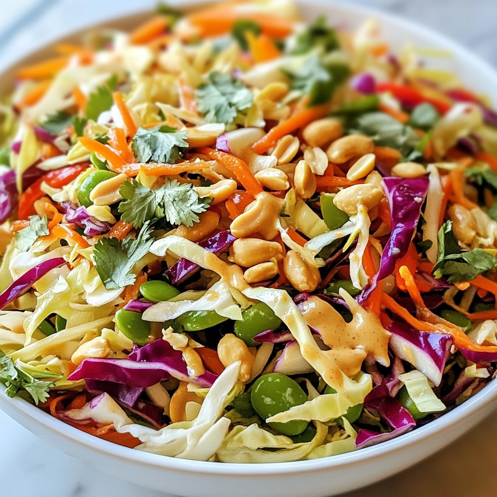 Crunchy Asian Slaw with Peanut Dressing Delight