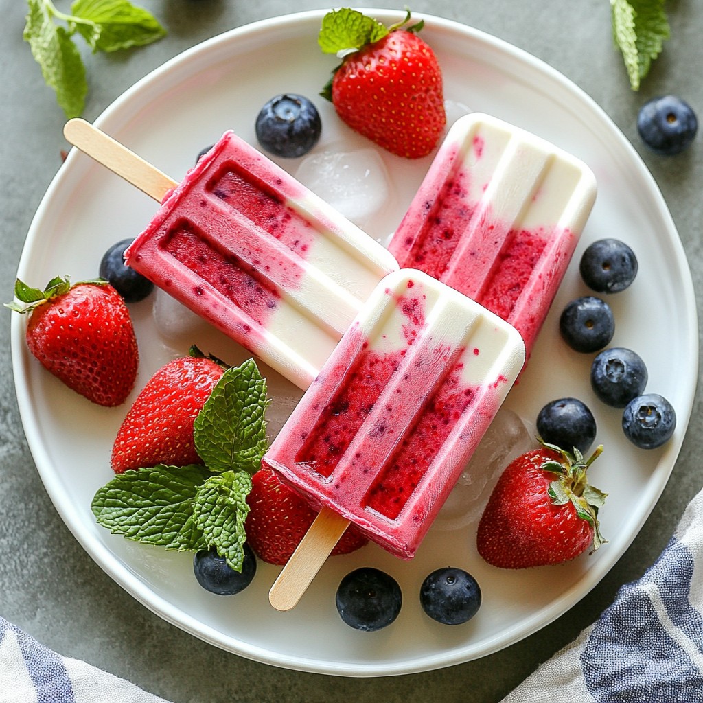 Berry Yogurt Popsicles Refreshing Summer Treat