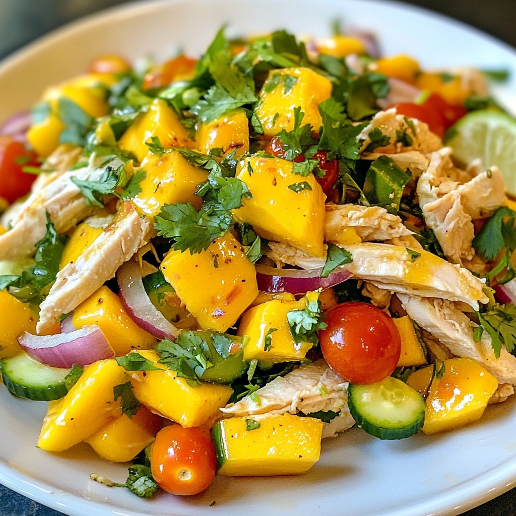 Tangy Fast Cooking Mango Chicken Salad Delight