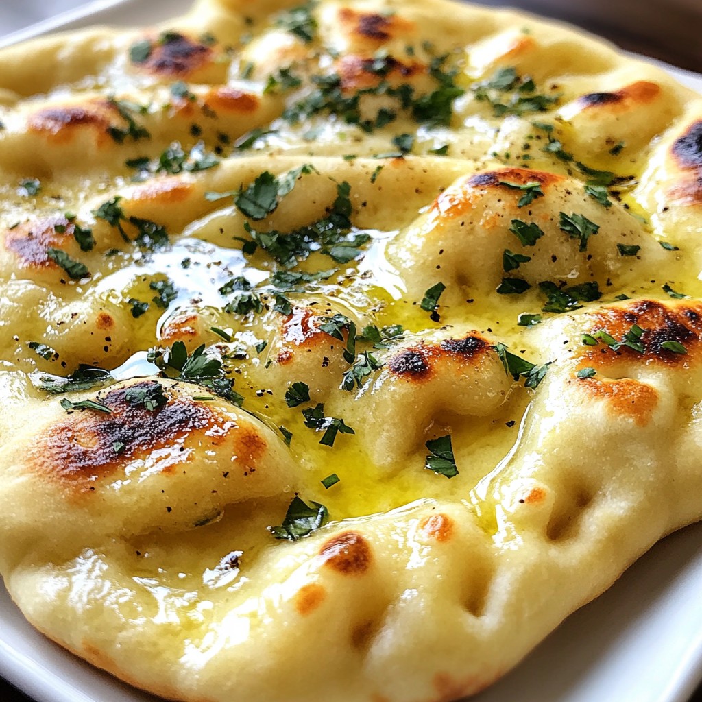 Easy Garlic Naan Bread Soft and Fluffy Recipe