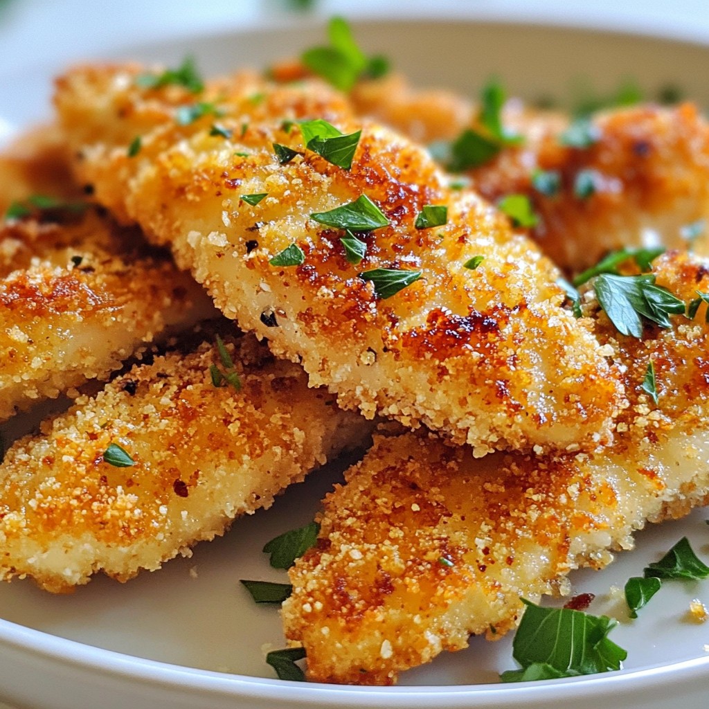 Simple Recipes Garlic Parmesan Chicken Strips Delight