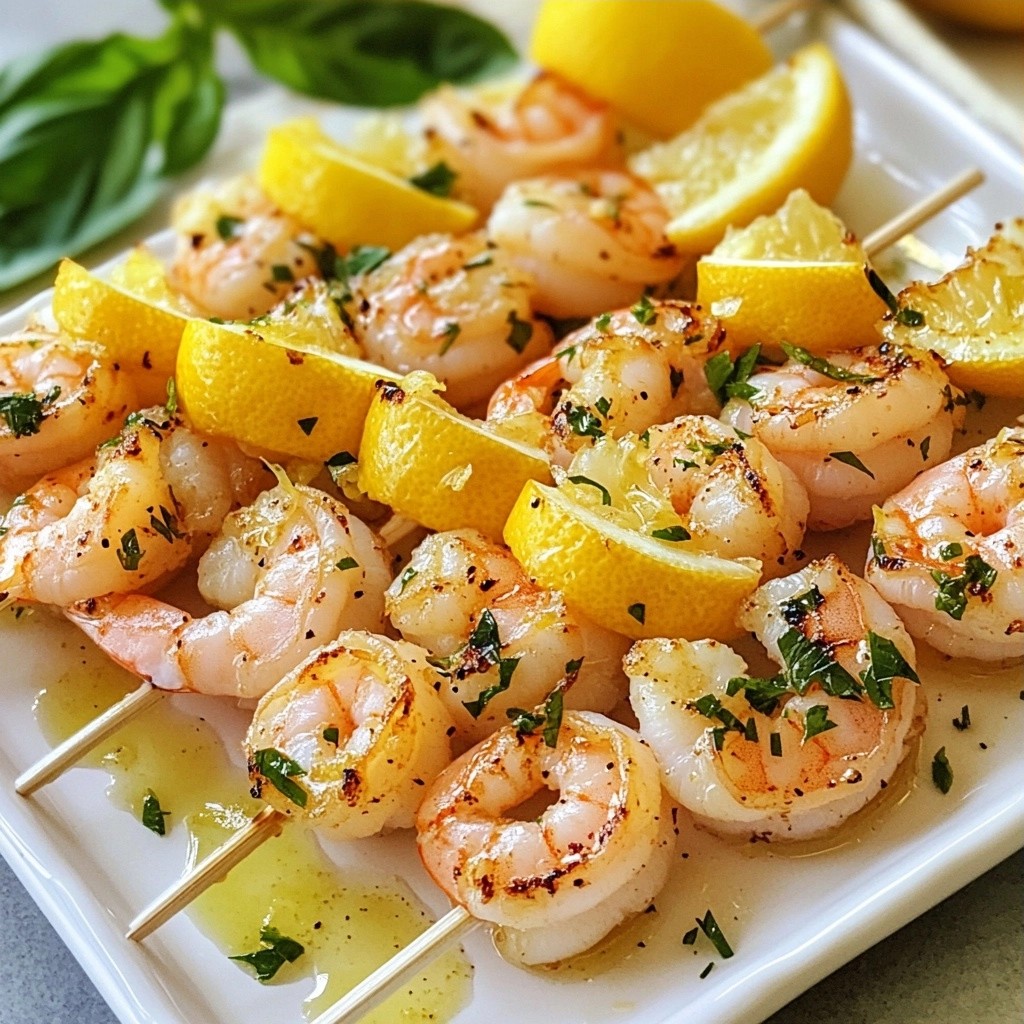 Fast Cooking Lemon Basil Shrimp Skewers Delight