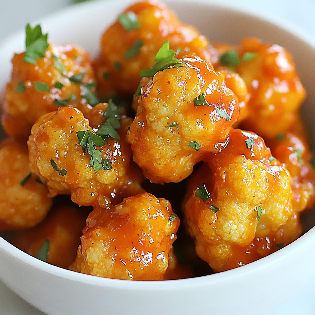 Buffalo Cauliflower Bites Tasty and Flavorful Snack