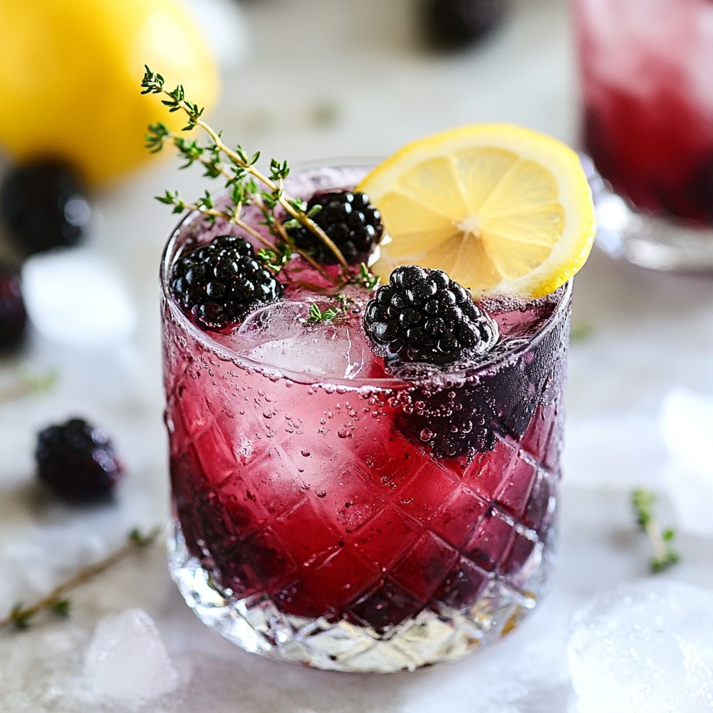 Blackberry Thyme Sparkler Refreshing Summer Drink