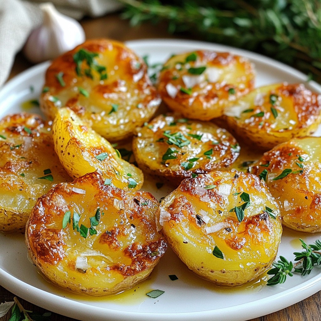 Crispy Garlic Smashed Potatoes Irresistible Side Dish