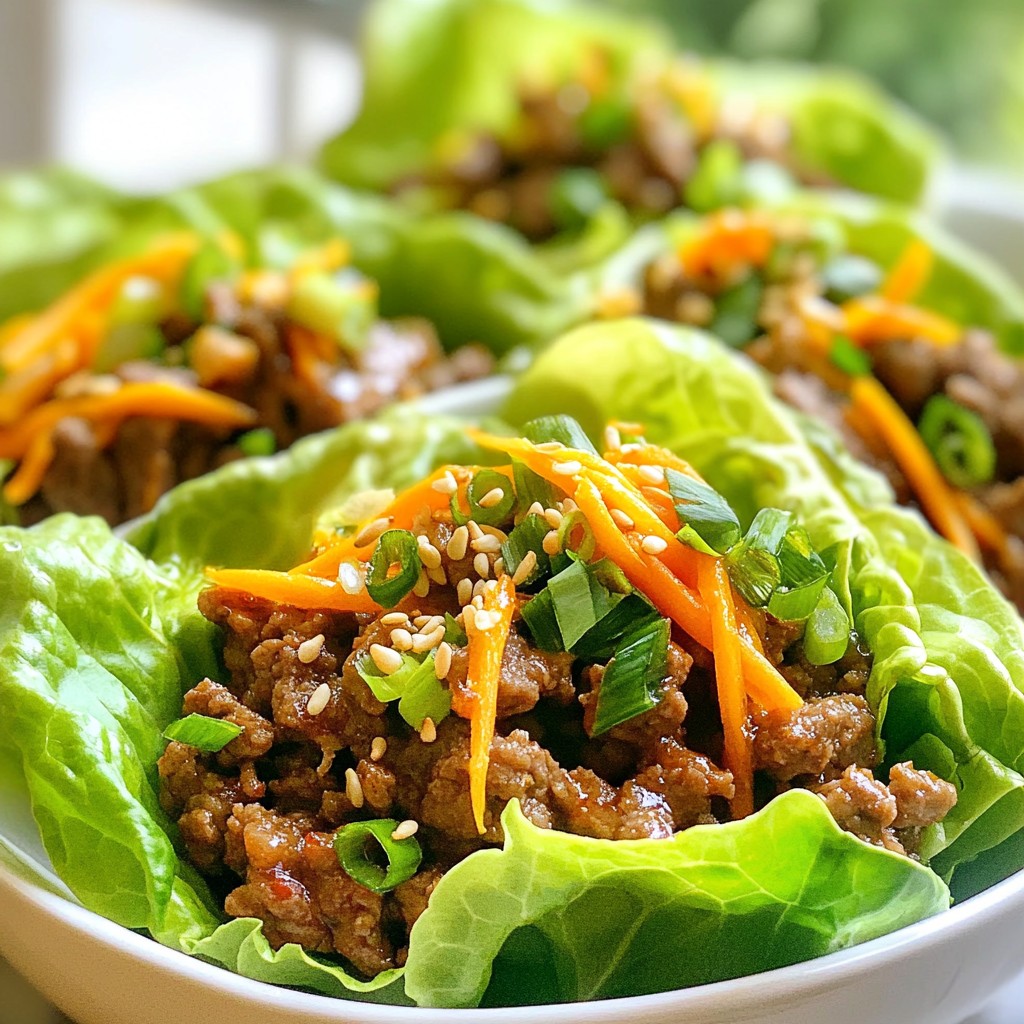 Spicy Korean Beef Lettuce Wraps Bursting with Flavor