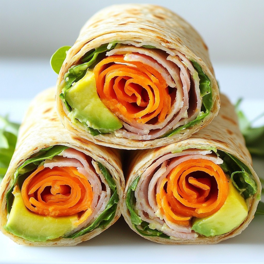 Zesty Quick Recipes Turkey Ham & Avocado Wraps