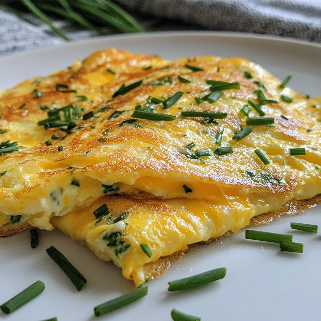 Fluffy Fast Cooking Cheddar & Chive Omelette Recipe