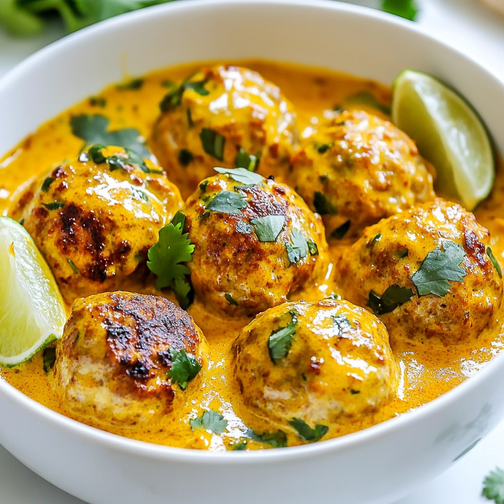 Coconut Curry Chicken Meatballs Flavorful Dinner Idea