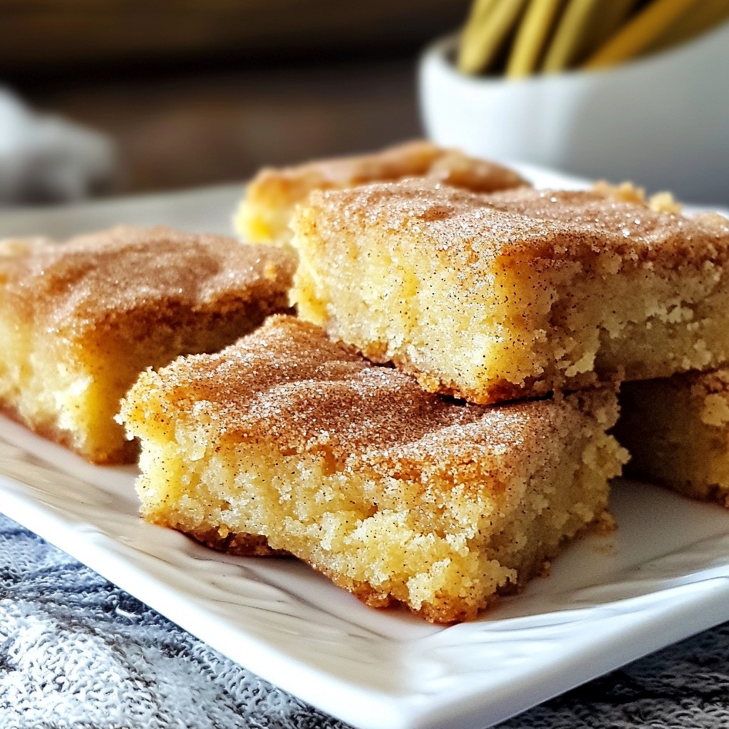 Classic Snickerdoodle Blondies Tempting and Sweet Treat