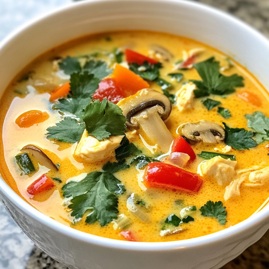 Thai Coconut Chicken Soup Flavorful Comfort Dish