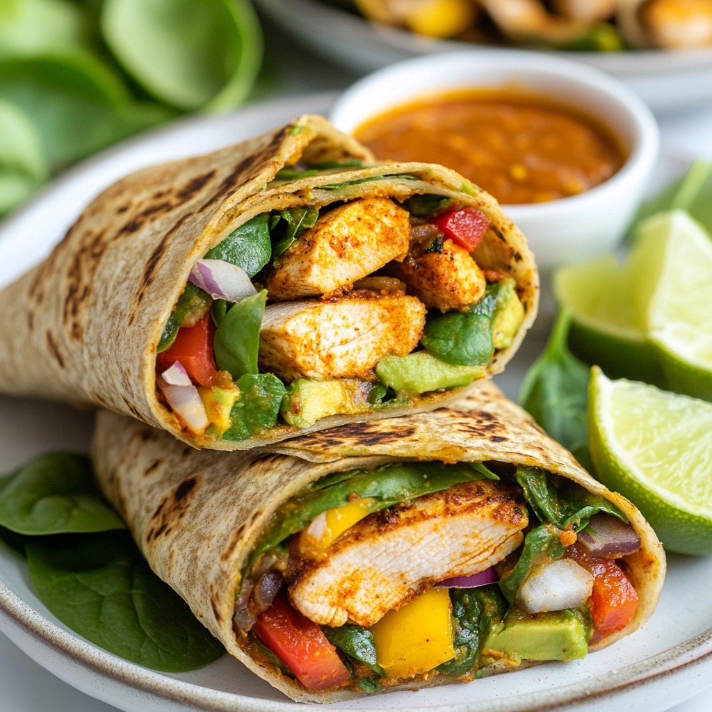 Quick Recipes Spicy Chicken & Avocado Wraps Delight