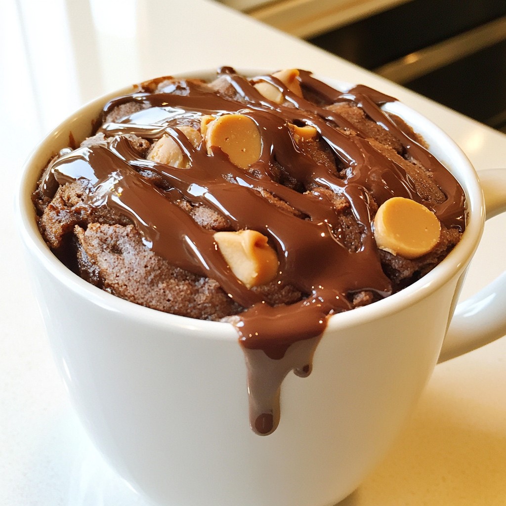 Chocolate Peanut Butter Mug Cake Easy and Quick Treat