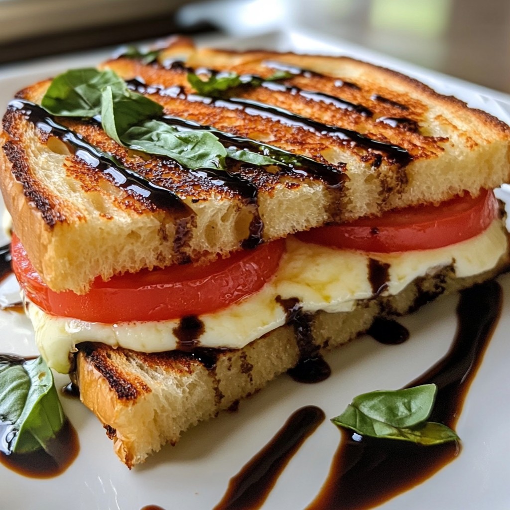 Caprese Grilled Cheese Sandwich Irresistible and Cheesy