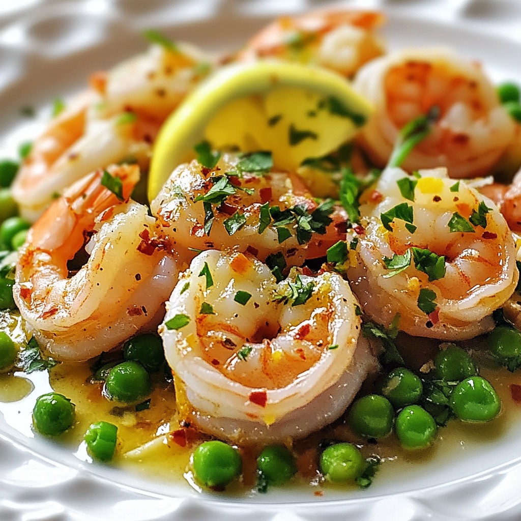 Easy Meals Garlic Buttered Shrimp & Peas Delight