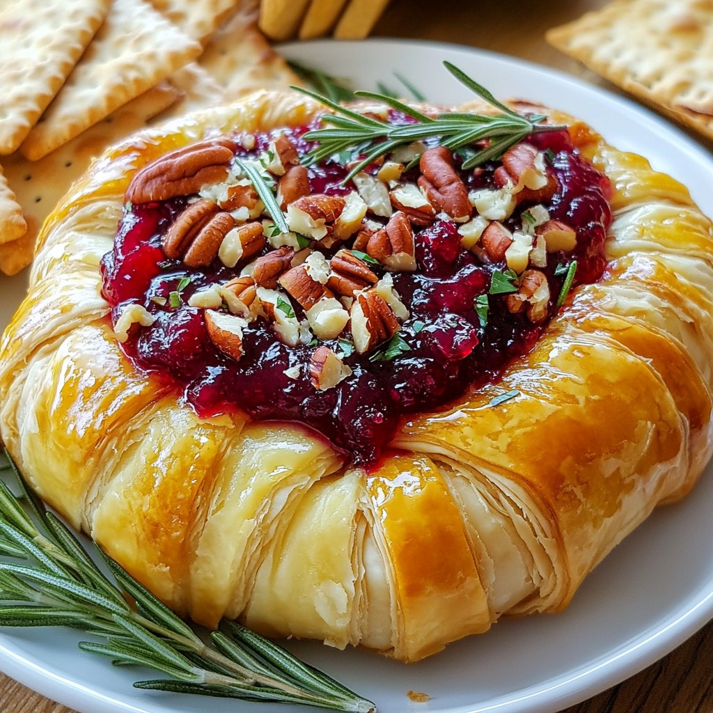 Cranberry Baked Brie Puff Pastry Delightful Appetizer
