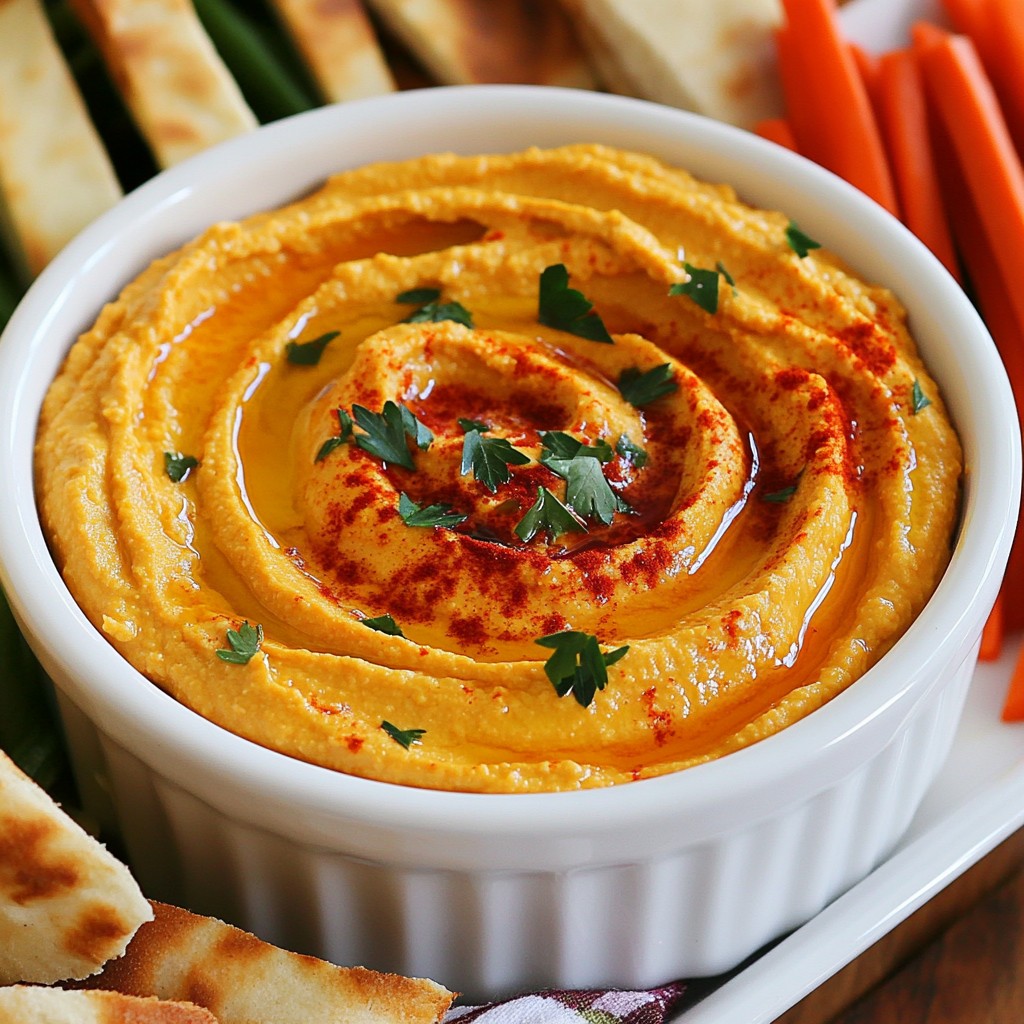 Roasted Red Pepper Hummus Flavorful and Healthy Dip