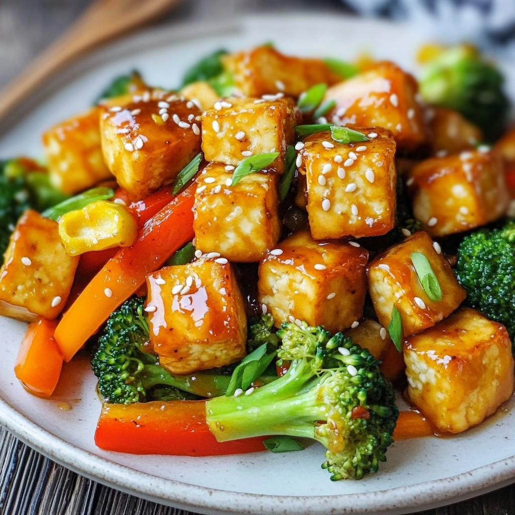 Crispy 15-Minute Meals Honey Garlic Tofu Stir-Fry