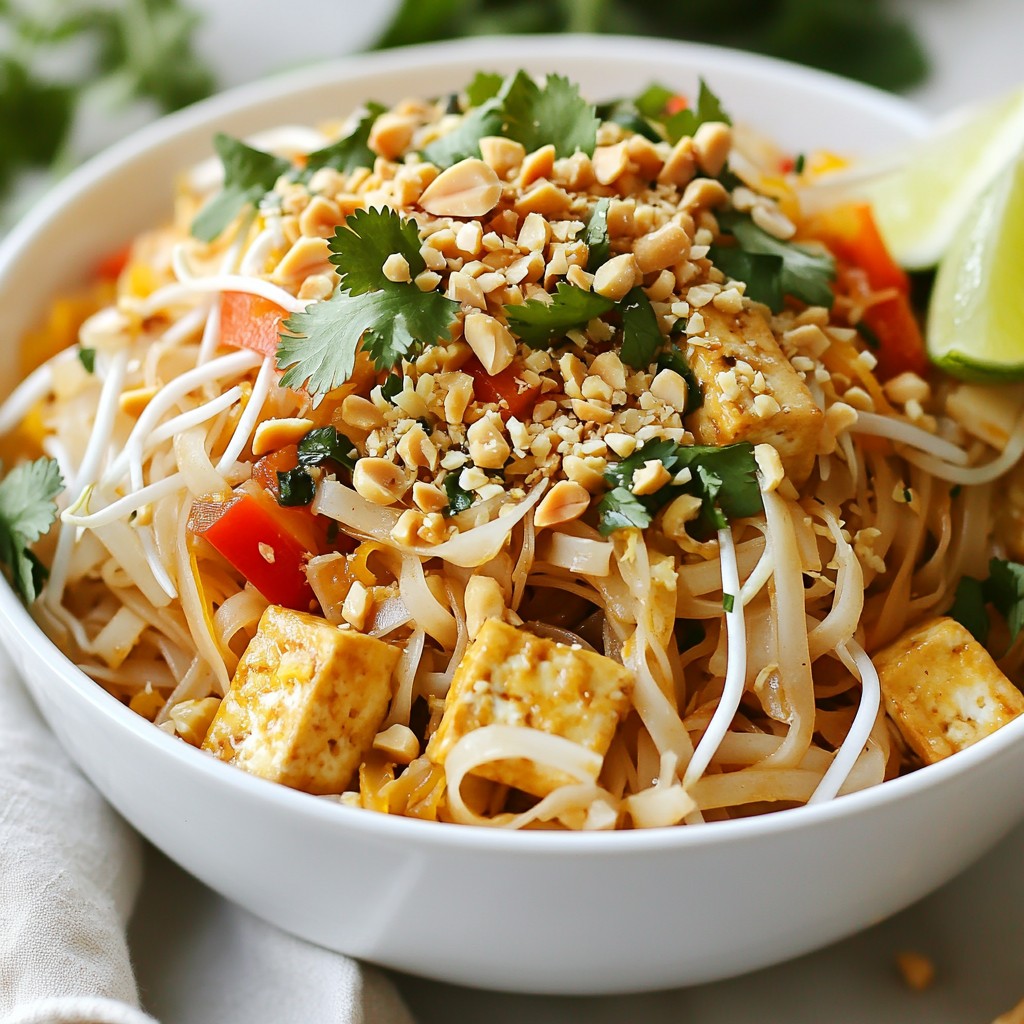 Vegan Pad Thai Noodles Refreshing and Flavorful Dish