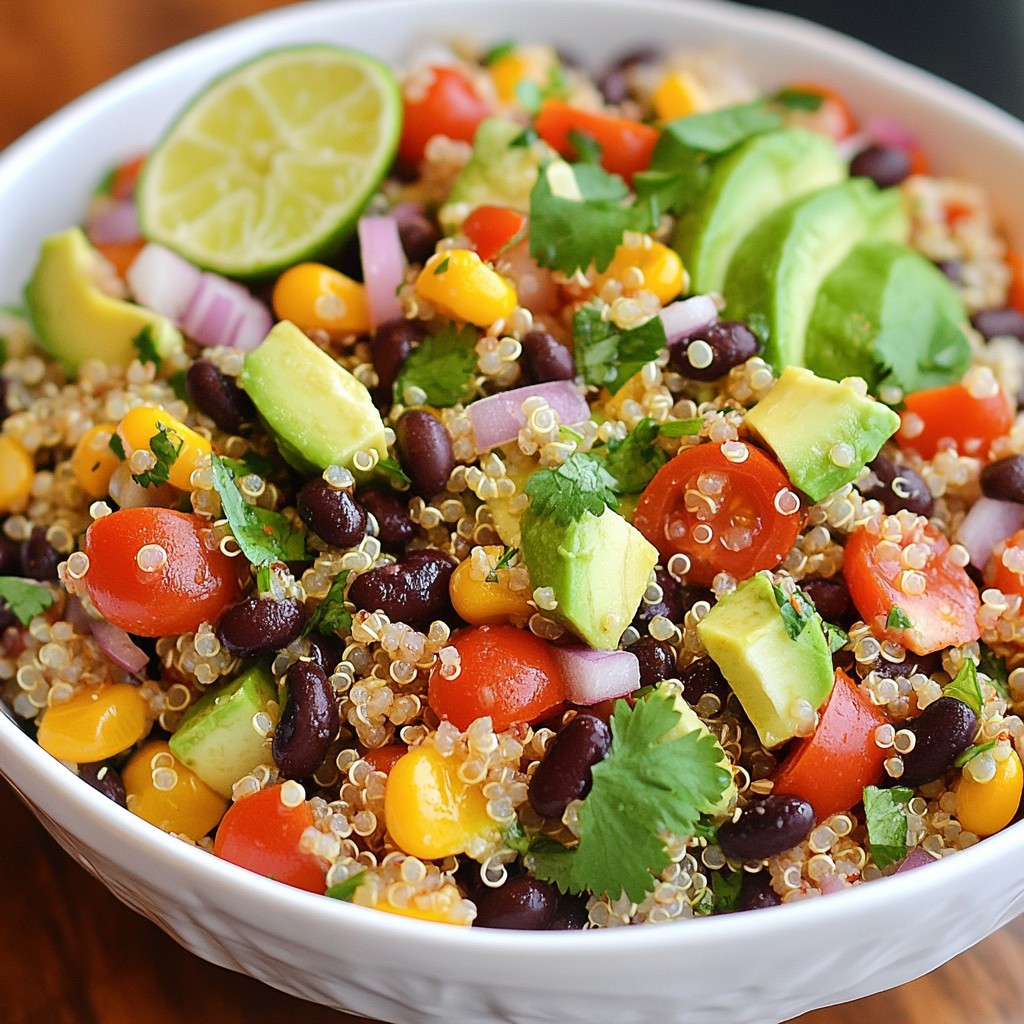 Zesty Fast Cooking Quinoa & Black Bean Salad Recipe