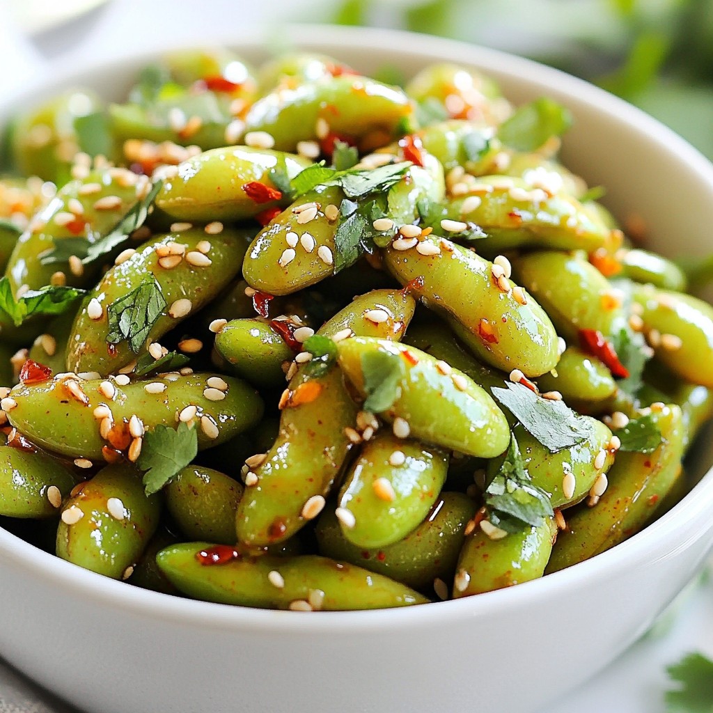 Spicy Garlic Edamame Tasty and Quick Snack Idea