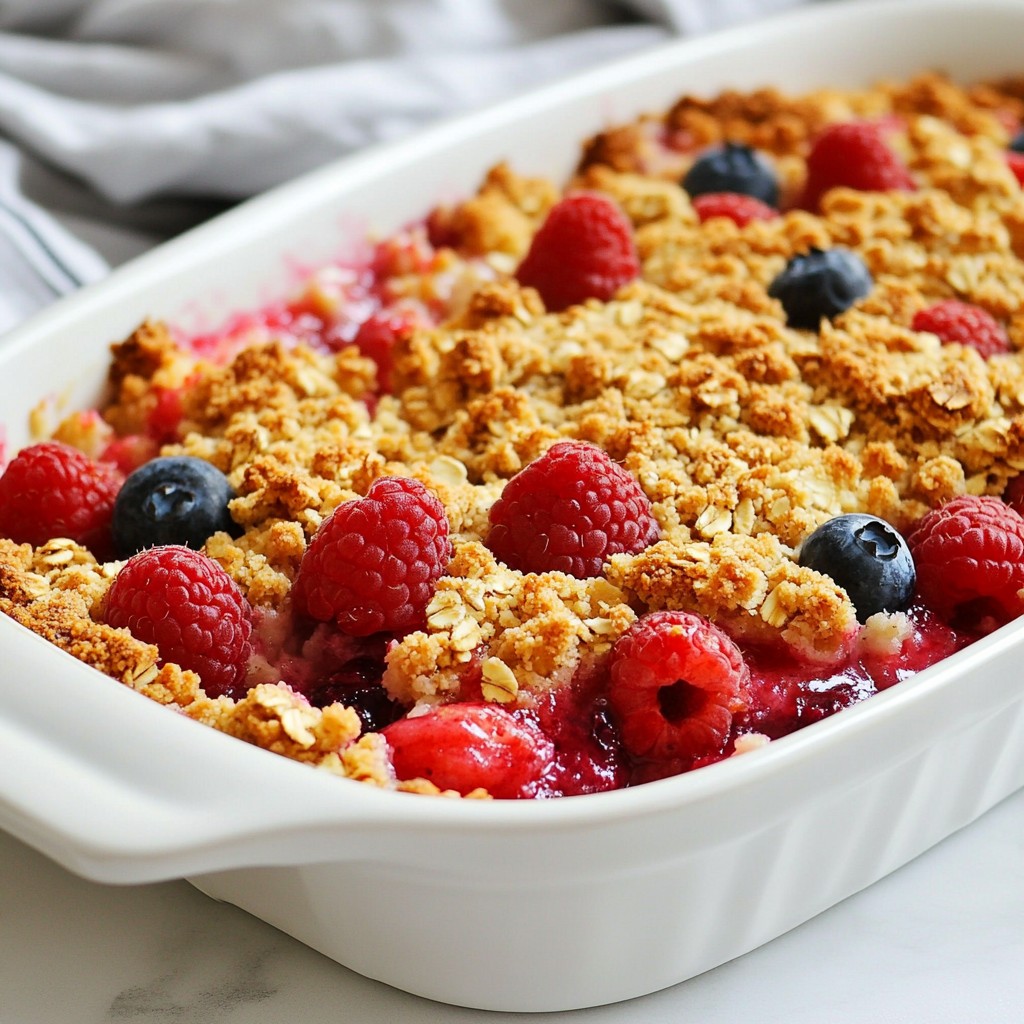 Triple Berry Crumble Delightful and Easy Recipe
