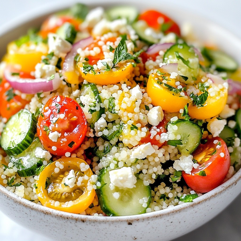 Lemon Herb Couscous Salad Fresh and Flavorful Dish