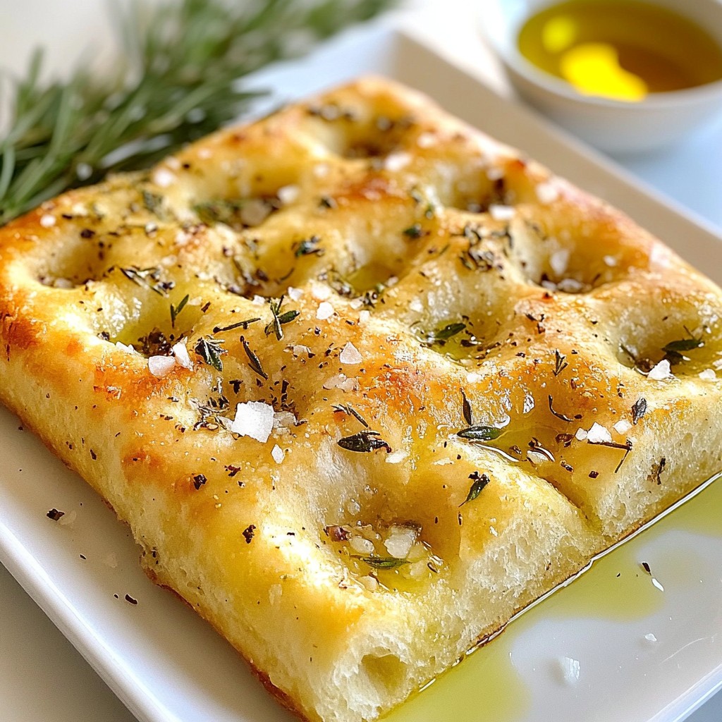 Garlic Herb Focaccia Bread Easy and Flavorful Recipe
