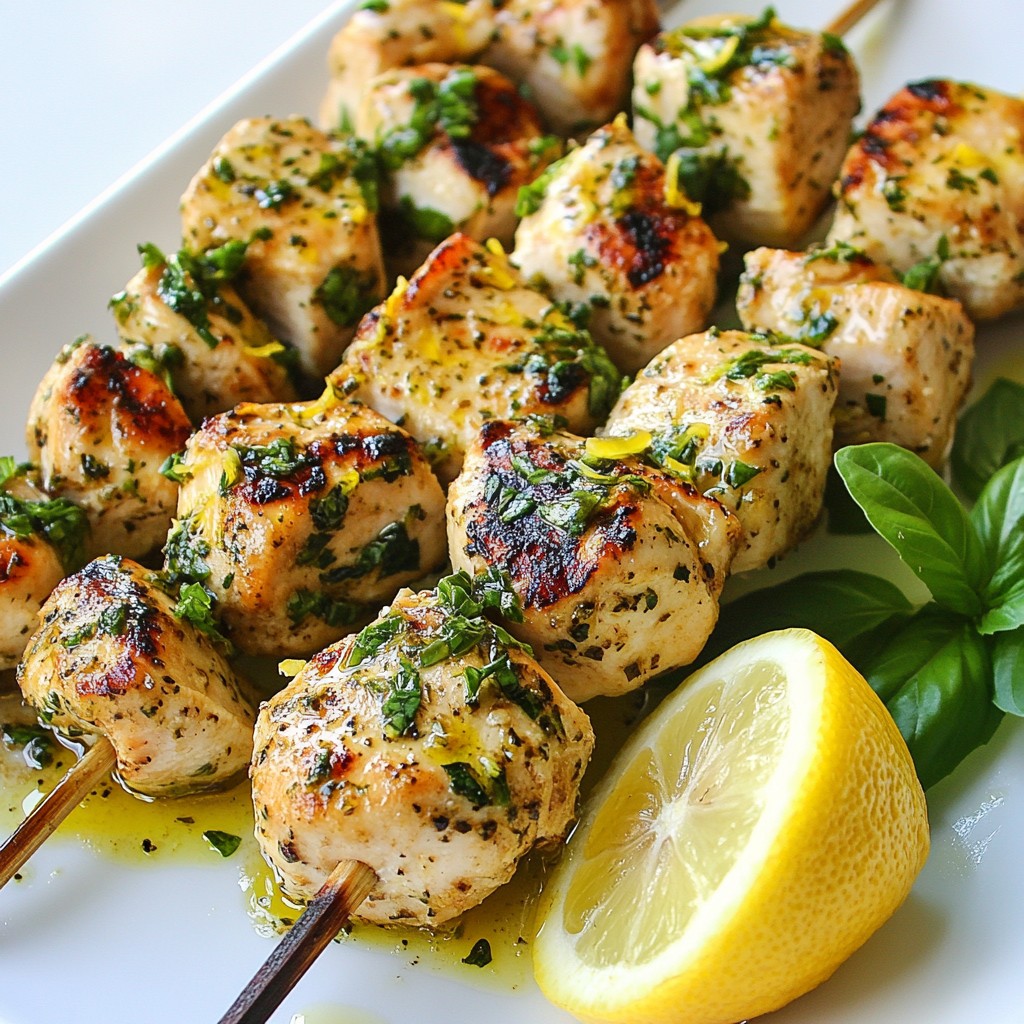 Savory 15-Minute Meals Lemon Basil Chicken Skewers