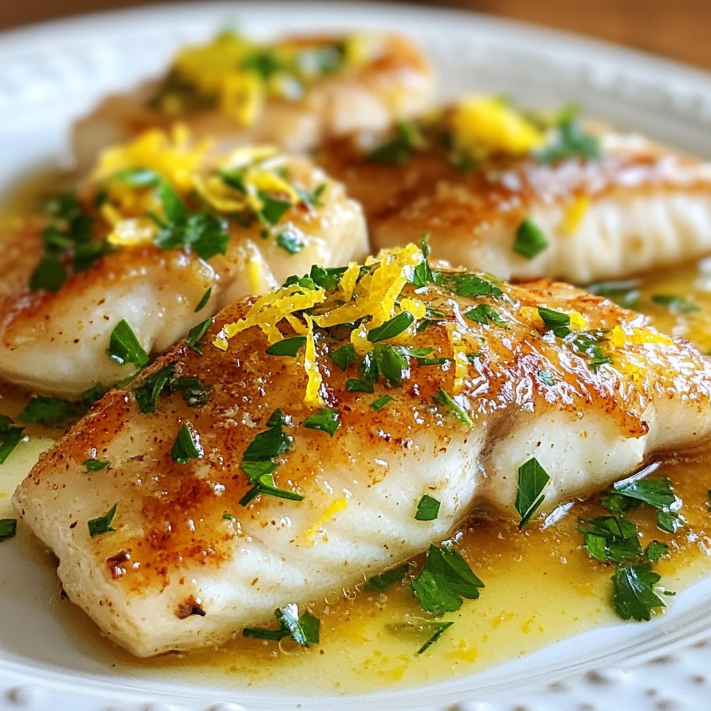 Flaky 15-Minute Meals Lemon Butter Fish Fillets Recipe