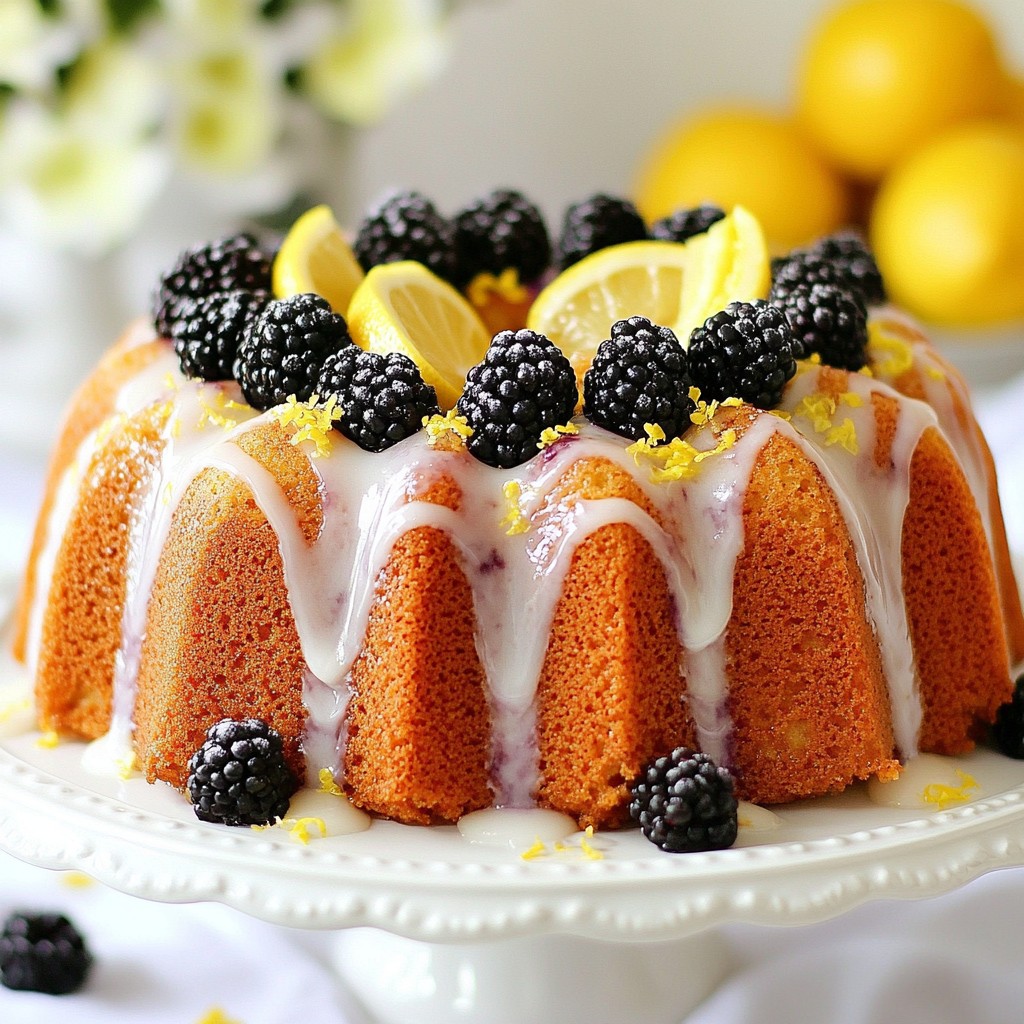 Blackberry Lemon Bundt Cake Simple and Flavorful Delight