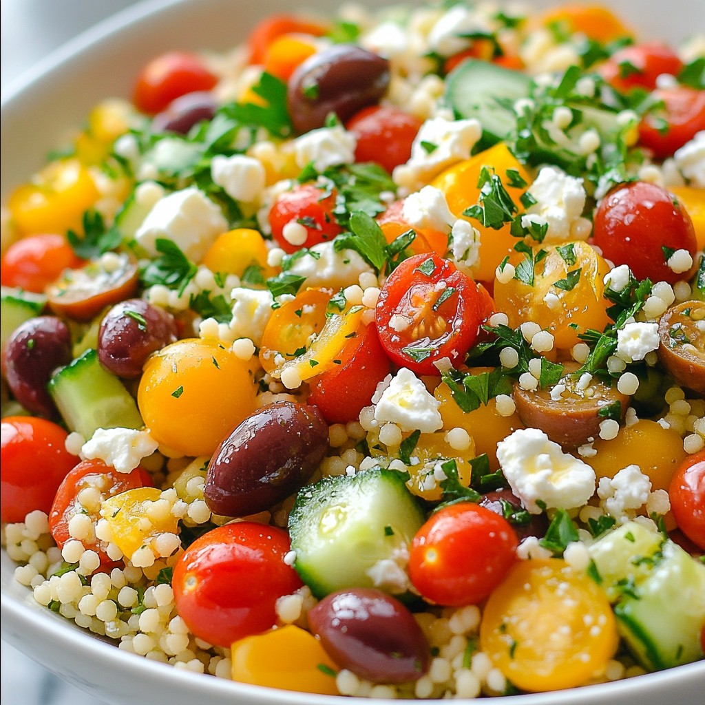 Mediterranean Couscous Salad Fresh and Flavorful Dish