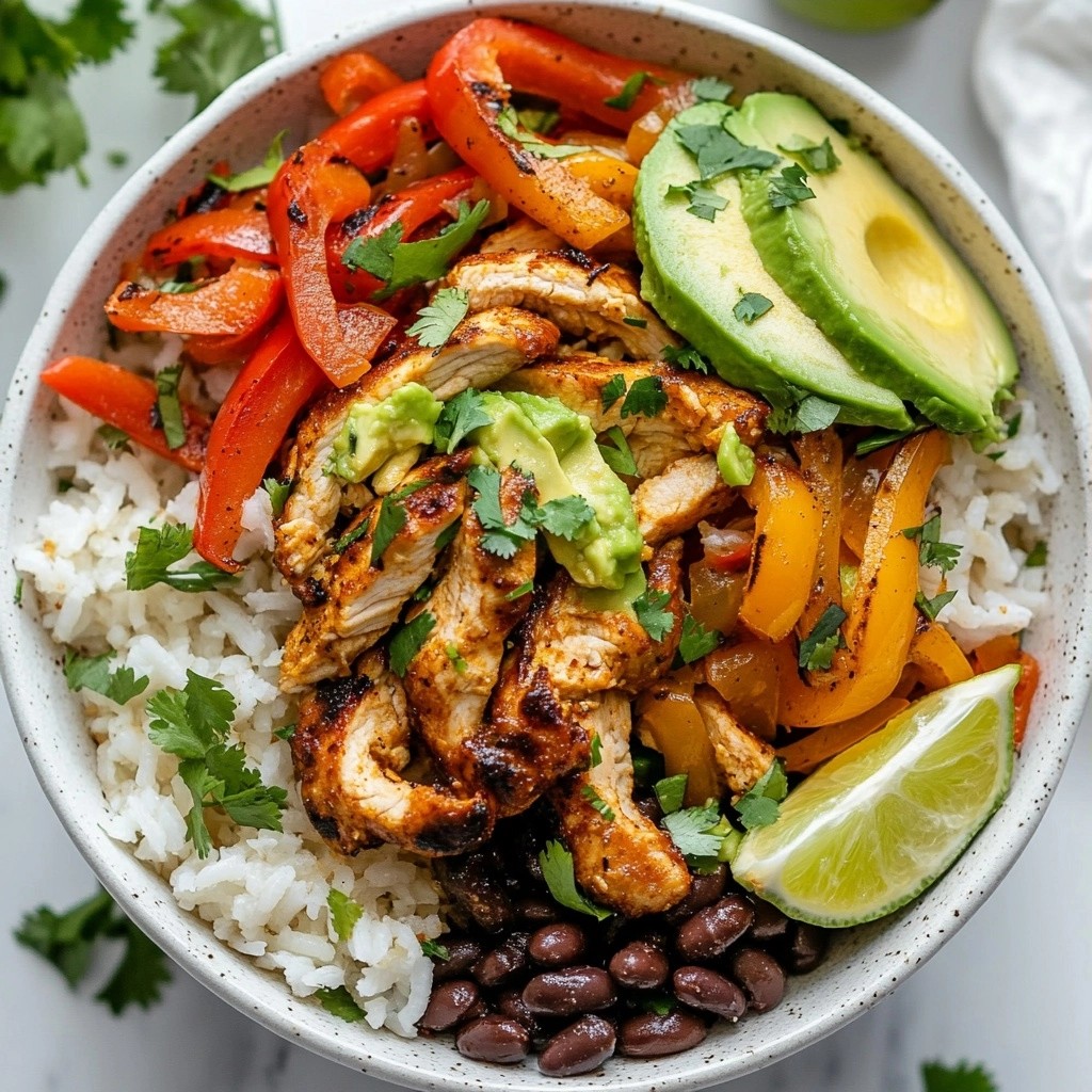 Sizzling 15-Minute Meals Chicken Fajita Bowl Delight