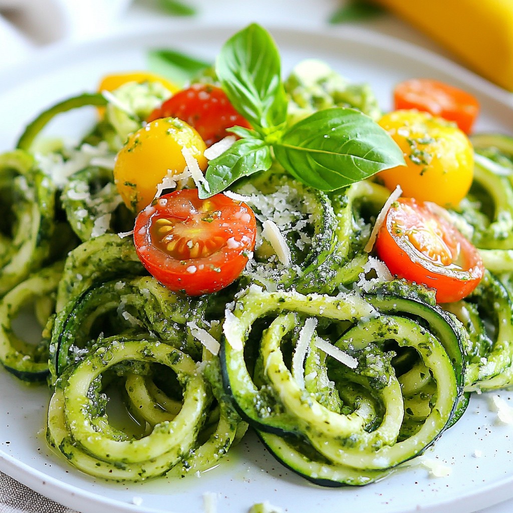 Rapid Meals Pesto Zucchini Noodles Fresh and Fast Dish