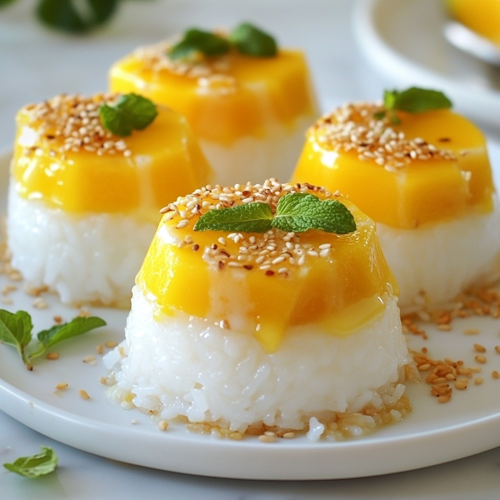 Mango Sticky Rice Cups Delightful Dessert Treat