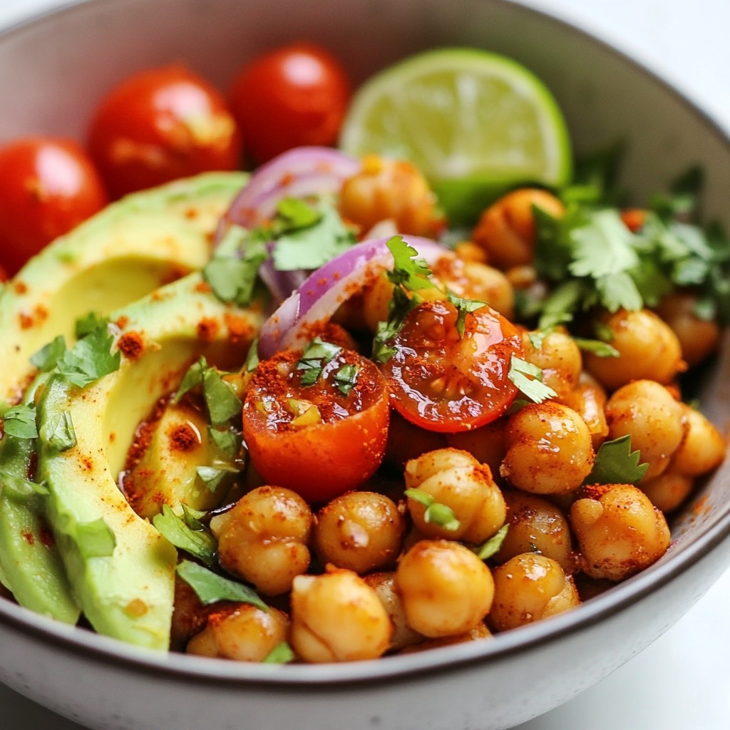 Spicy Quick Recipes Chickpea & Avocado Bowl Delight