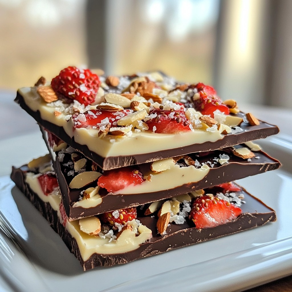 Chocolate Covered Strawberry Bark Irresistible Treat