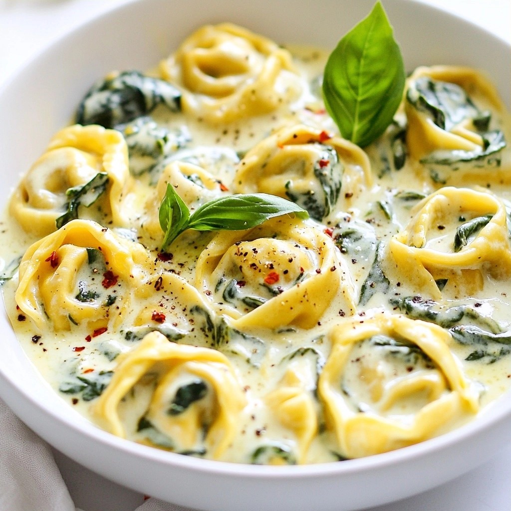 Creamy 15-Minute Meals Spinach Tortellini Delight