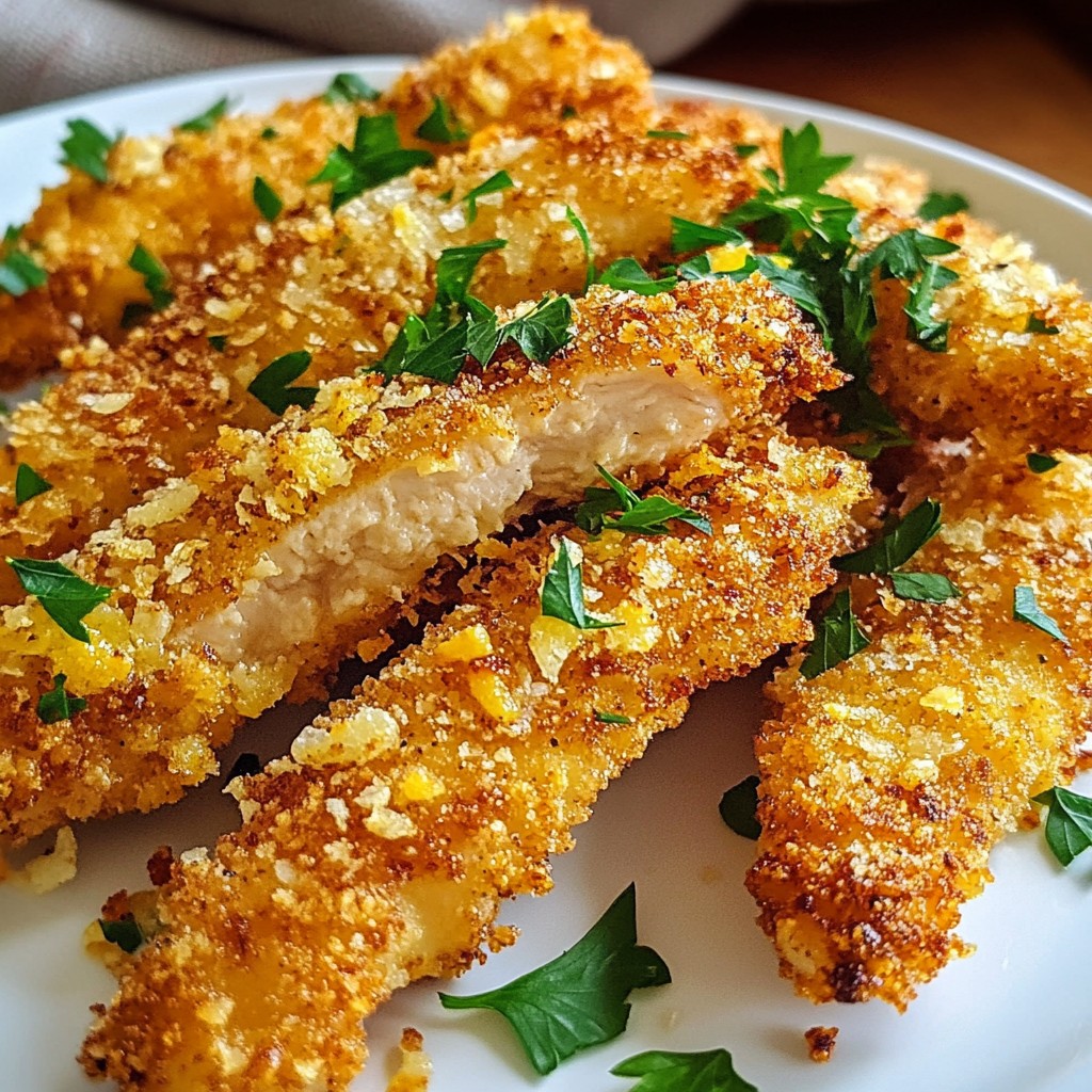 Simple Recipes Garlic Parmesan Chicken Strips Delight