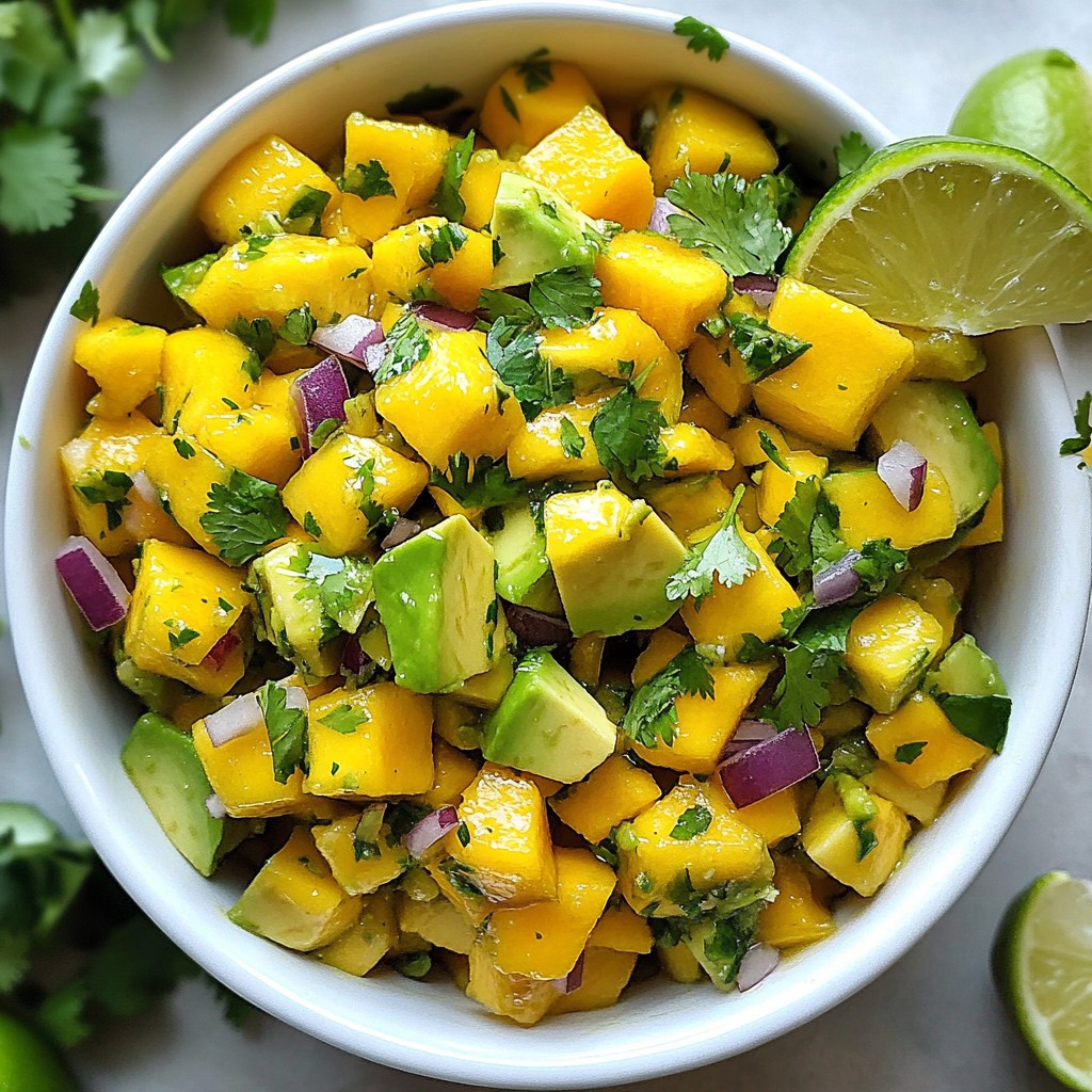 Mango Avocado Salsa Fresh and Zesty Dip Recipe
