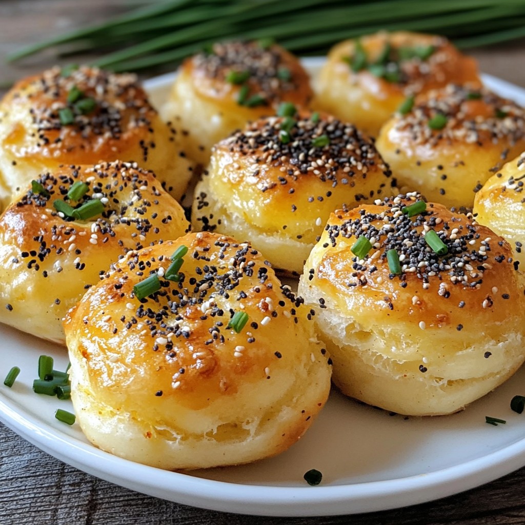 Homemade Everything Bagel Bites Savory Snack Treat