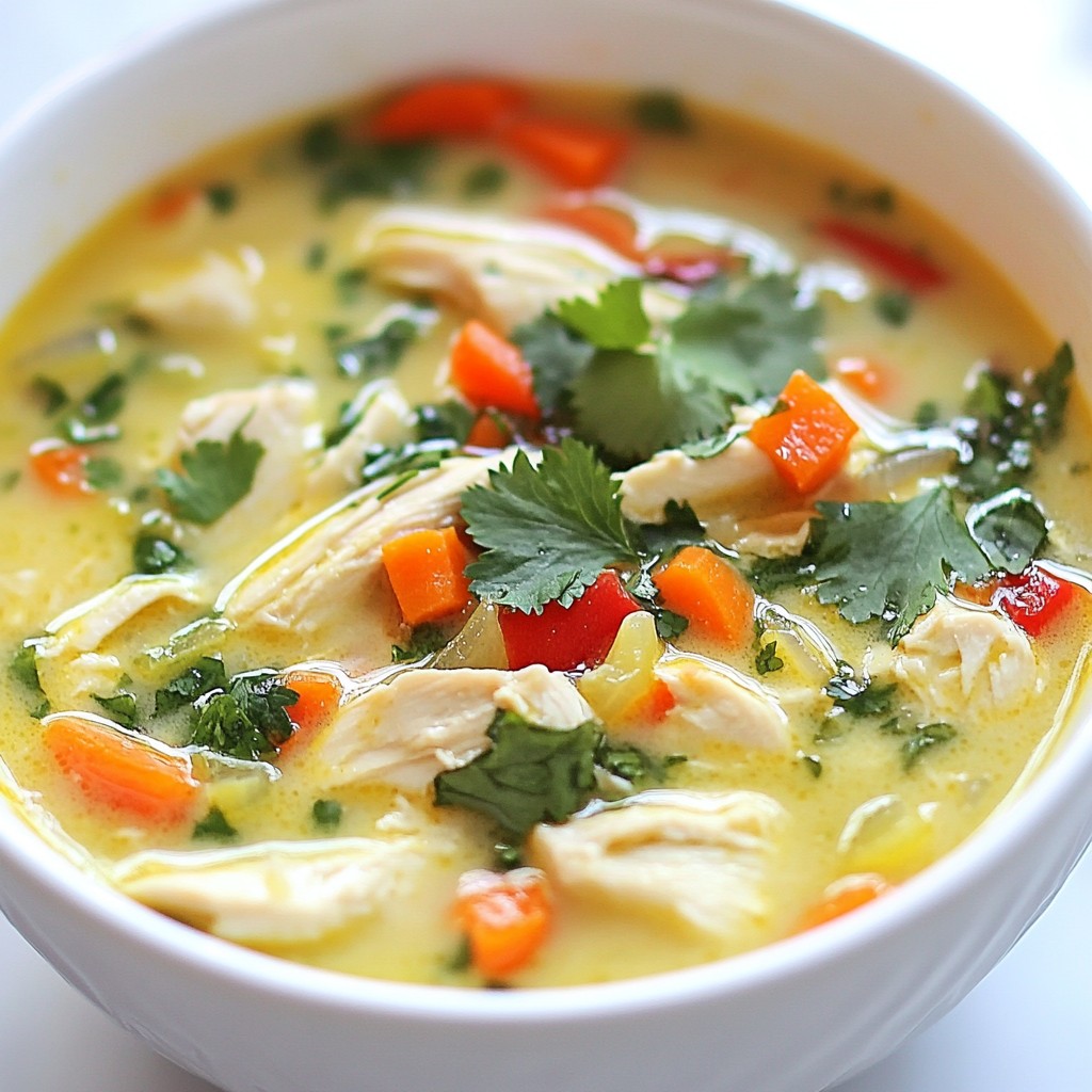 Coconut Lime Chicken Soup Flavorful and Hearty Dish